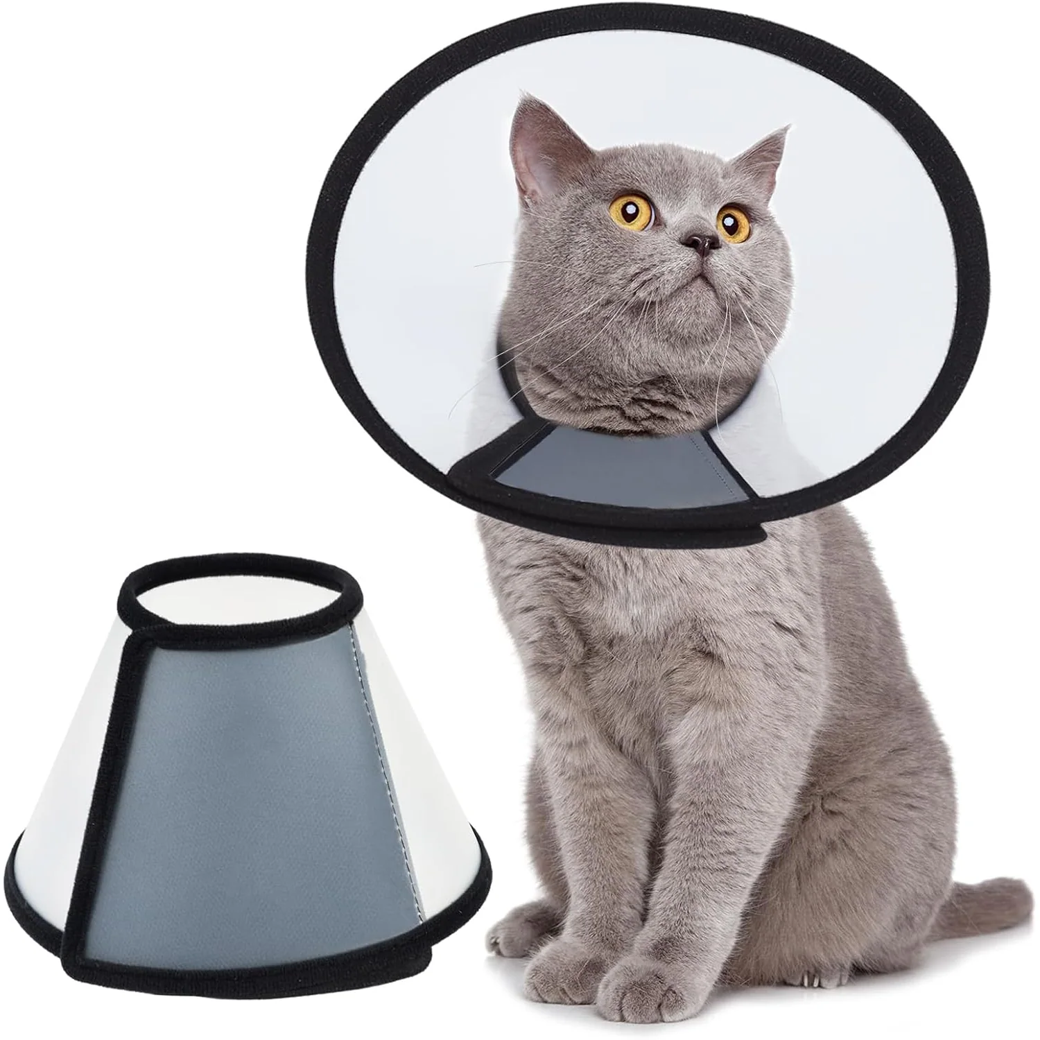 Vivifying Adjustable Recovery Cone for Cats, m, neck 7.6 to 9.0 in