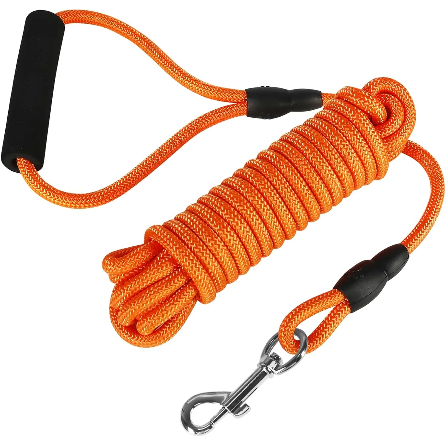 Vivifying Floating Long Dog Leash, orange, 20 ft
