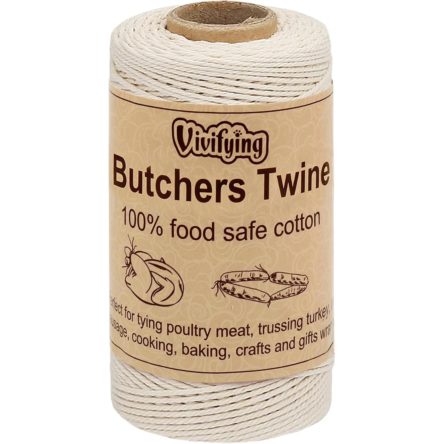 Vivifying Cotton Butcher's Twine, 1 mm, 328 ft